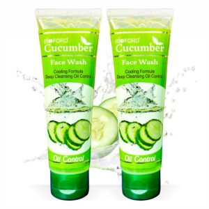 Bioford Cucumber Face Wash – Vitamin E Soothing Cleanser for Cool, Clear, and Healthy Skin 75GM (pack of 2)