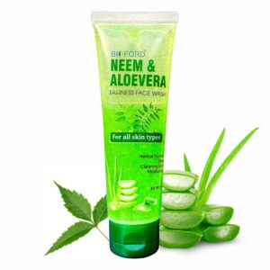 Bioford Neem & Aloe Vera Gel Face Wash – Purify, Soothe & Refresh Your Skin Naturally Vitamin E 75GM