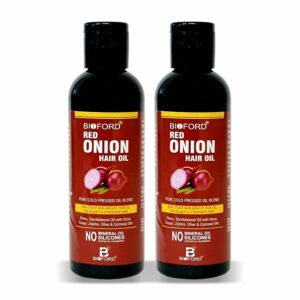 Bioford Red Onion Hair Oil – Intense Hair Fall Control & Growth Boosting Formula 100 ml (Pack of 2)