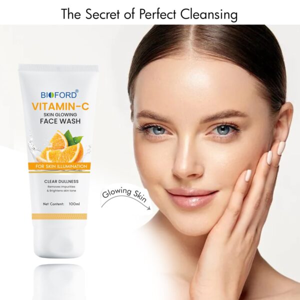 Bioford Vitamin C Face wash Brightening Cleanser for Glowing, Healthy Skin 100 ML - Image 2