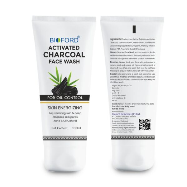 Bioford Charcoal Face Wash | Oil Control | Remove Dirt | Deep Detox for Clear, Refreshed Skin - Image 3