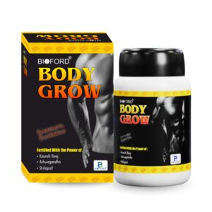 Bioford Body Grow Powder Power-Packed Muscle & Strength Booster with Ashwagandha & Shilajeet 300g (Pack of 1)