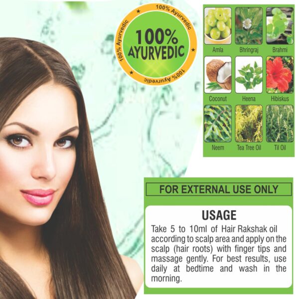Hair Rakshak Oil 100ML – Ayurvedic Blend for Hair Fall Control & Scalp Nourishment - Image 4