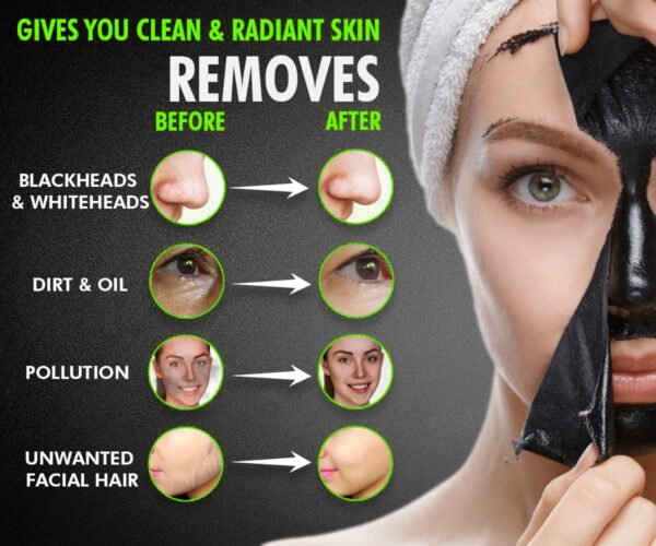 Bioford Charcoal Peel Off Mask – Deep Detox & Oil Control for Clear, Refreshed Skin - Image 3