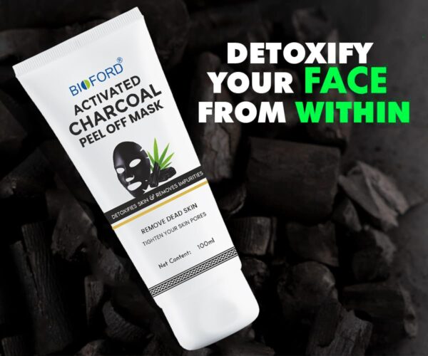 Bioford Charcoal Peel Off Mask – Deep Detox & Oil Control for Clear, Refreshed Skin - Image 4
