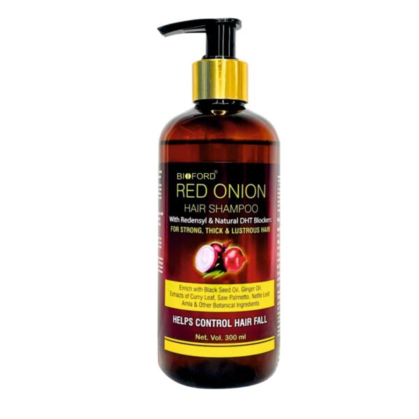Bioford Red Onion Shampoo – Strengthen Roots & Revive Hair Naturally, Anti Hair Fall & Growth 300ML - Image 5