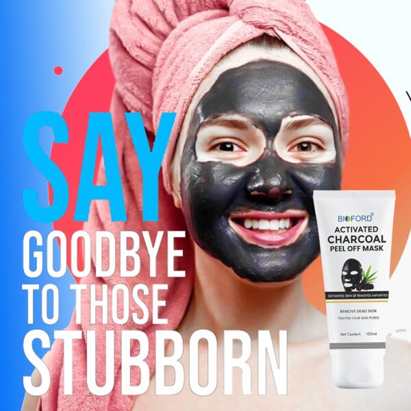 Bioford Charcoal Peel Off Mask – Deep Detox & Oil Control for Clear, Refreshed Skin - Image 6