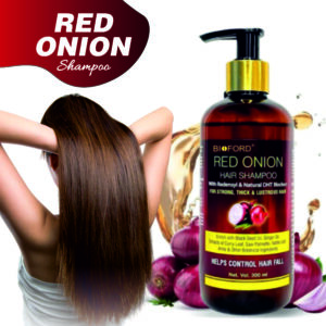 Bioford Red Onion Shampoo – Strengthen Roots & Revive Hair Naturally, Anti Hair Fall & Growth 300ML