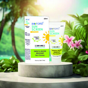Bioford Sunscreen Lotion SPF 50+ PA+++ | Advanced Sun Protection for Healthy, Glowing Skin Sweat & Water Resistant
