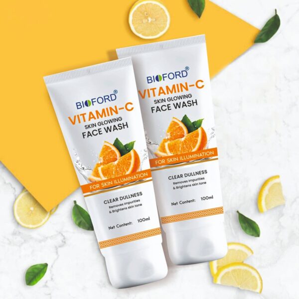 Bioford Vitamin C Face wash Brightening Cleanser for Glowing, Healthy Skin 100 ML (Pack of 1) - Image 6