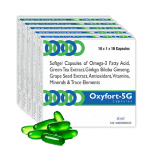 Bioford Oxyfort-5G Multivitamin & powerful Antioxidant with omega-3 Green Tea extract, Ginseng, Ginkgo Biloba , Minerals & Trace Elements.