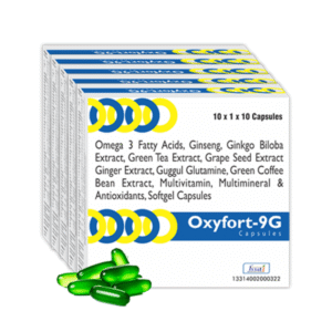 Bioford Oxyfort-9G Multivitamin & powerful Antioxidant with omega-3 Green Tea extract, Ginseng, Ginkgo Biloba , Minerals & Trace Elements.