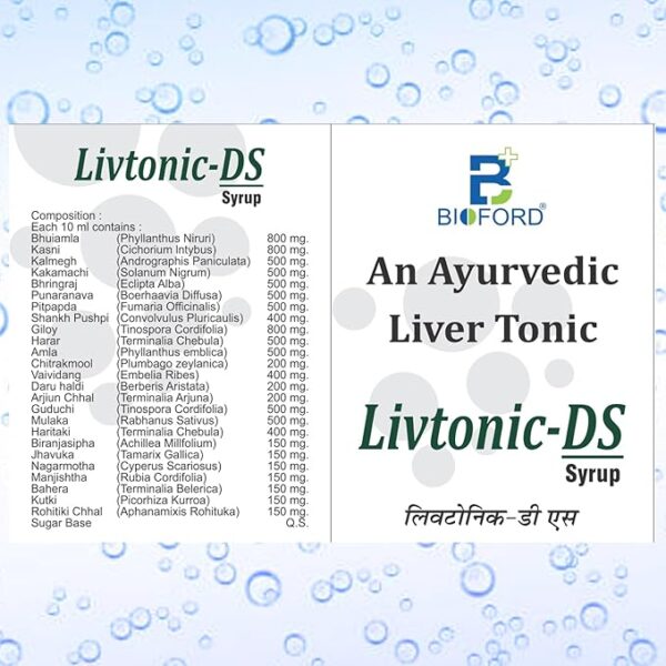 Bioford Ayurvedic Liver Tonic Livtonic-DS Syrup 100ML - Image 3