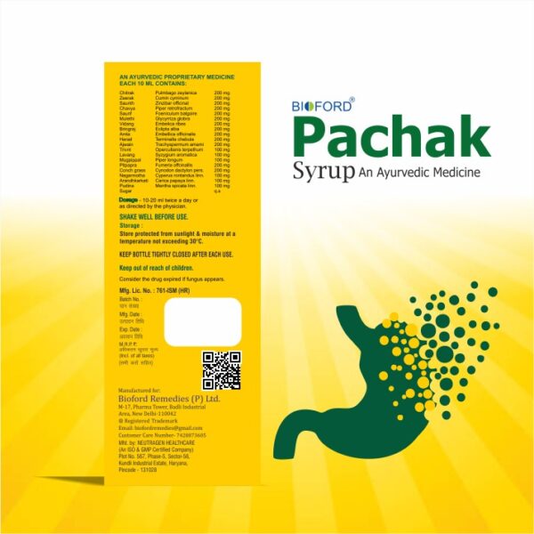Bioford Pachak Syrup 200ml | Natural Digestive Tonic with Amla, Harad & Ayurvedic Herbs | Supports Healthy Digestion, Relieves Acidity, Gas & Indigestion | Herbal Stomach Care Formula (Pack of 1) - Image 4