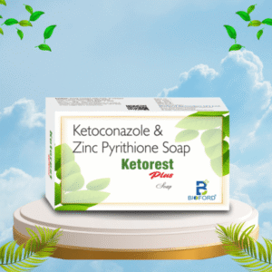 Bioford Ketorest Plus Soap – Antifungal & Ringworm Cleansing Bar with Ketoconazole & Zinc Pyrithione