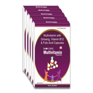 Bioford Multivitamin Capsule with Ginseng, Vitamin B12 & folic Acid Capsules (Pack of 1)