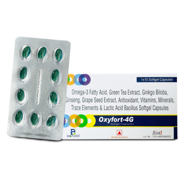 Bioford Oxyfort-4G Multivitamin & powerful Antioxidant with omega-3 Green Tea, Ginseng, Ginkgo Biloba any etc. - Image 2