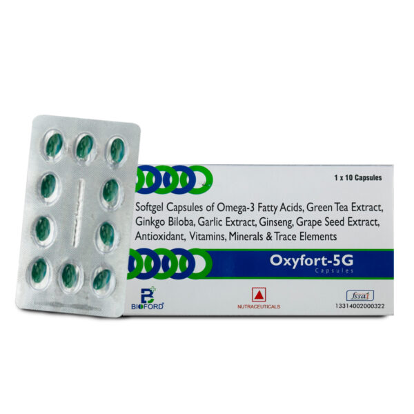 Bioford Oxyfort-5G Multivitamin & powerful Antioxidant with omega-3 Green Tea extract, Ginseng, Ginkgo Biloba , Minerals & Trace Elements. - Image 2