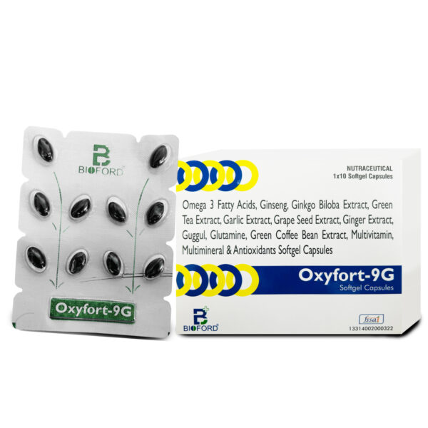Bioford Oxyfort-9G Multivitamin & powerful Antioxidant with omega-3 Green Tea extract, Ginseng, Ginkgo Biloba , Minerals & Trace Elements. - Image 2