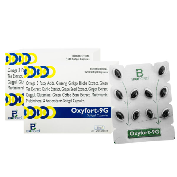 Bioford Oxyfort-9G Multivitamin & powerful Antioxidant with omega-3 Green Tea extract, Ginseng, Ginkgo Biloba , Minerals & Trace Elements. - Image 3