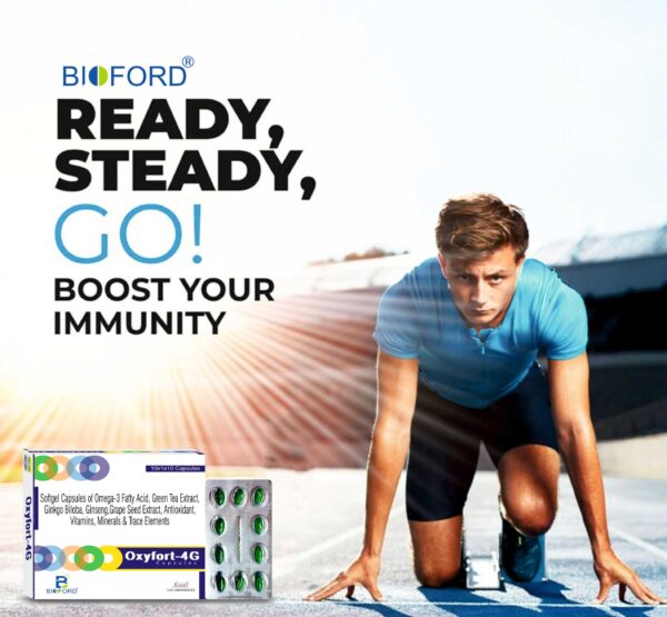 Bioford Oxyfort-4G Multivitamin & powerful Antioxidant with omega-3 Green Tea, Ginseng, Ginkgo Biloba any etc (Pack of 1) - Image 5