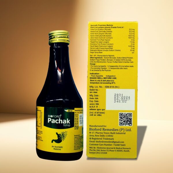 Bioford Pachak Syrup 200ml Natural digest with Amla, Harad & Ayurvedic Herbs. - Image 3