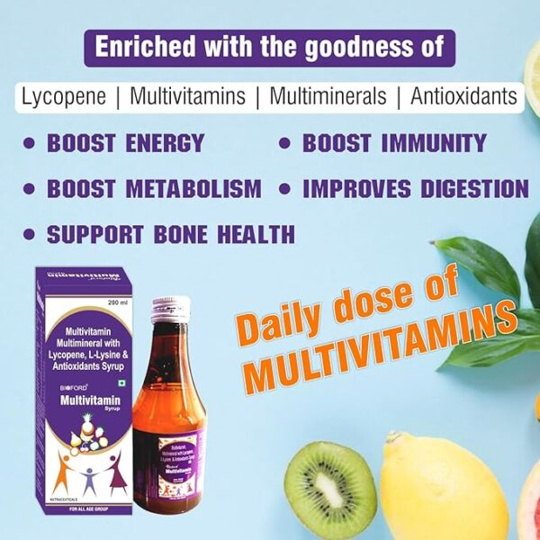 Bioford Ayurvedic Multivitamin and Multimineral Syrup for Boost Energy, Stamina, Joints and Overall Health. - Image 3