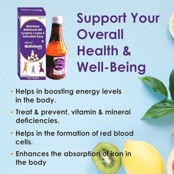 Bioford Ayurvedic Multivitamin and Multimineral Syrup for Boost Energy, Stamina, Joints and Overall Health. - Image 5