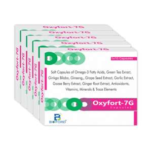 Bioford Oxyfort-7G Multivitamin & powerful Antioxidant with omega-3 Green Tea extract, Ginseng, Ginkgo Biloba , Minerals & Trace Elements (Pack of 1)
