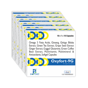 Bioford Oxyfort-9G Multivitamin & powerful Antioxidant with omega-3 Green Tea extract, Ginseng, Ginkgo Biloba , Minerals & Trace Elements (Pack of 1)
